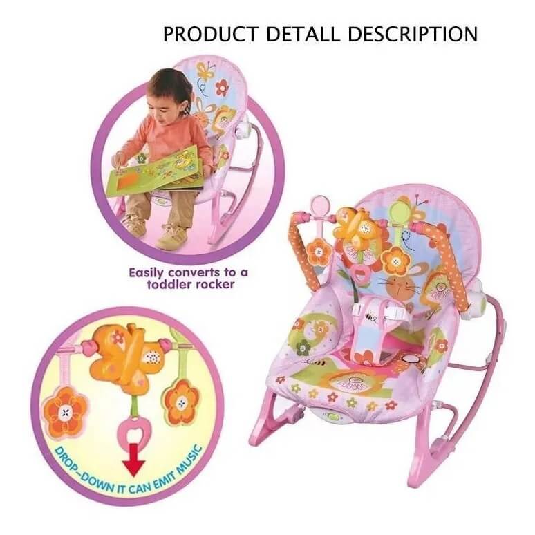 silla mecedora bebe rosada Silla mecedora para bebé
